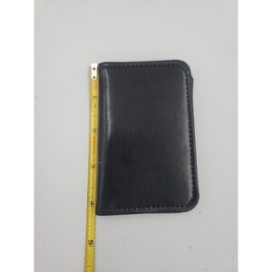 New & Unused - Lined Vintage Hazel Business Card Holder - Black Faux Leather